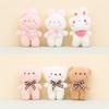 Charming Plush Bear Keychain Soft Pp Cotton Stuffed Animal For Backpacks