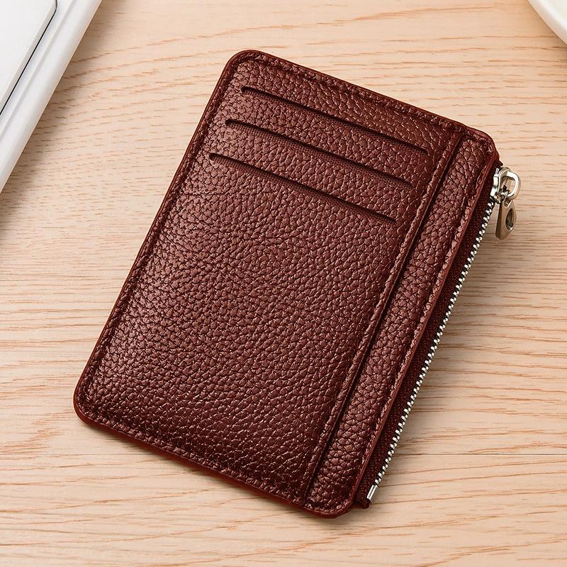 Minimalist Slim Card Holder Pu Leather Multi Card Slots Card Case Simple Solid Color Wallet For Men Women Office Daily Carry