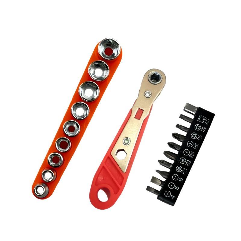 36 Teeth Bidirectional Mini Bit Ratchet Wrench Kit Socket Screwdriver Hexagonal Plummer Bit