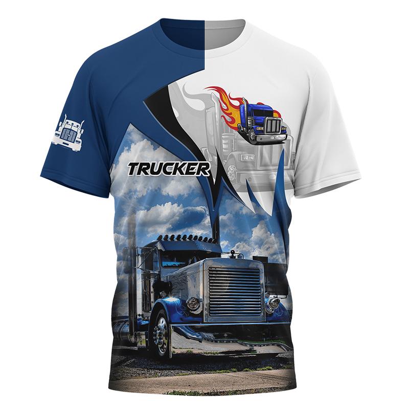 

Футболки с 3D принтом «Грузовик», водитель грузовика, дальнобойщик, модная уличная одежда для мальчиков и девочек, футболка большого размера с короткими рукавами, детские футболки, топы, одежда 110