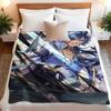 Cartoon Gesnhin Impact Kaeya Alberich Flannel Blanket Cover Warmth Soft Anime Blanket Multifunctional Decor Universal Blankets