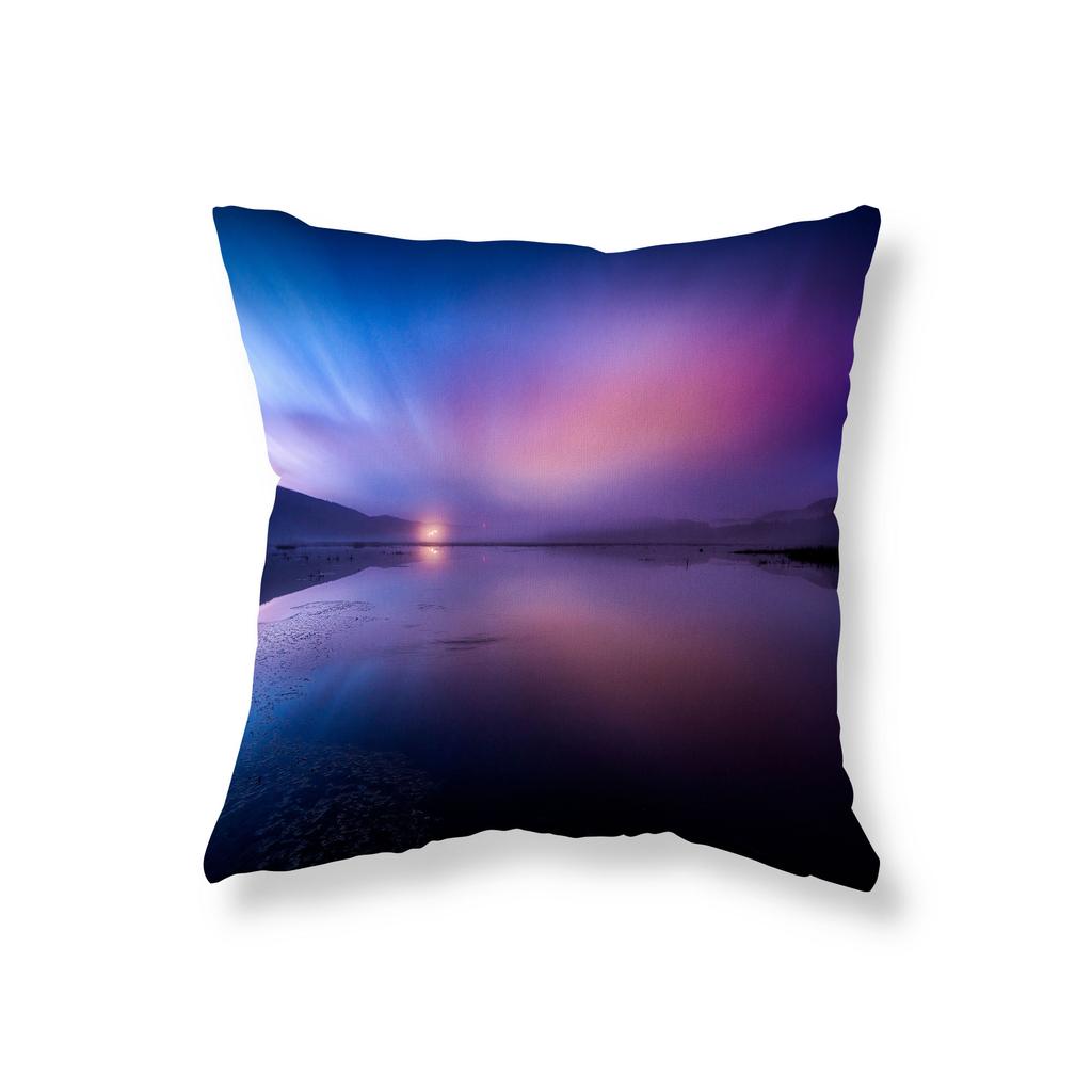 Aurora Star Landscape Pillow Cover Sofa Car Decorative Pillow Cover Chair Cushion Cover Room Aesthetics Home Decor 45x45cm