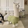 Oversized Alpaca Stool - Internet Famous Creative Plush Animal Seat, Living Room Floor Decor & Housewarming Gift, Furniture