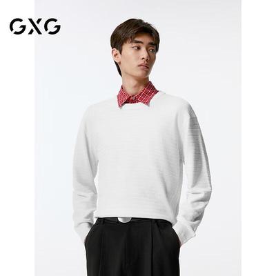 GXG Men's Oversized Crew Neck Knitted Sweater