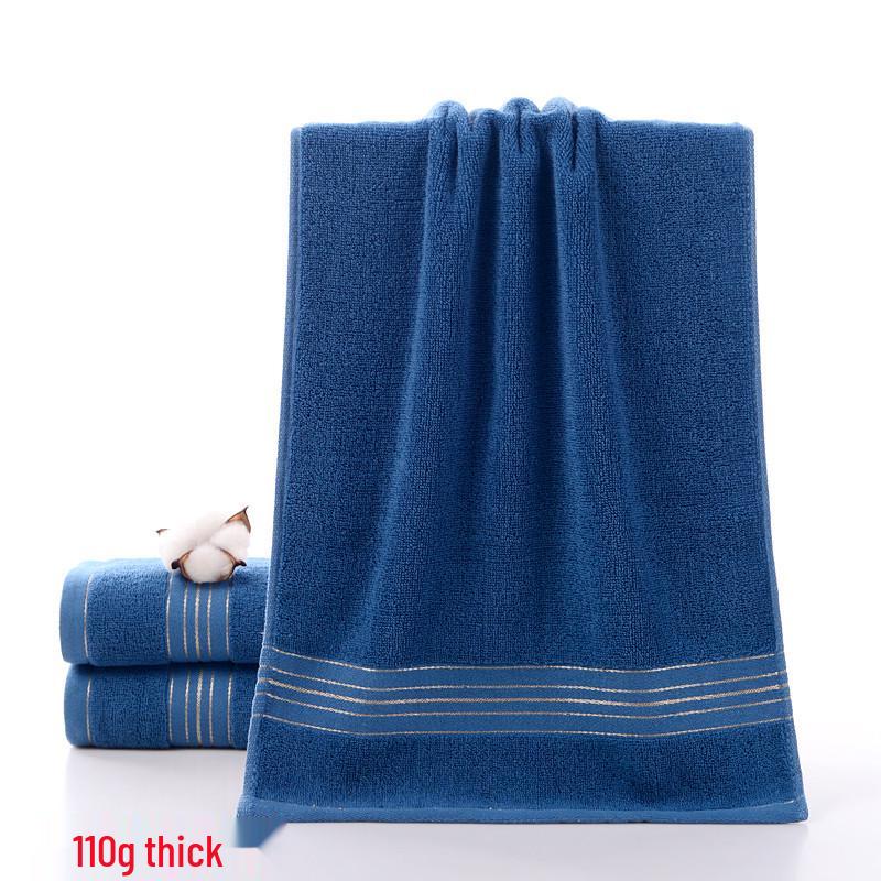 All-Cotton Three-Section Adult Face Towel - Thick Student Washcloth with Optional Logo
