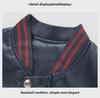 Men's Trendy PU Leather Baseball Jacket - Stand Collar, Spring/Autumn 2019 Edition