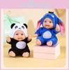 Adorable 8-inch Plush Reborn Doll Panda Realistic Baby Toy Birthday Gift For Girls