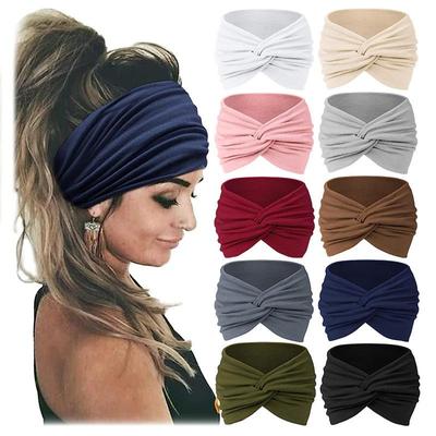 Bandeau élastique de Yoga élargi de 18CM pour femmes, bandeau de course, sport, absorbeur de sueur