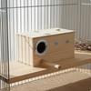 Parrot Breeding Box Warm Insulation Parakeet Breeding Box Bird Nesting House Front Entrance Hole Wood Bird House Easy To Clean