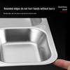 Stainless Steel 3-Compartment Deep Meal Tray