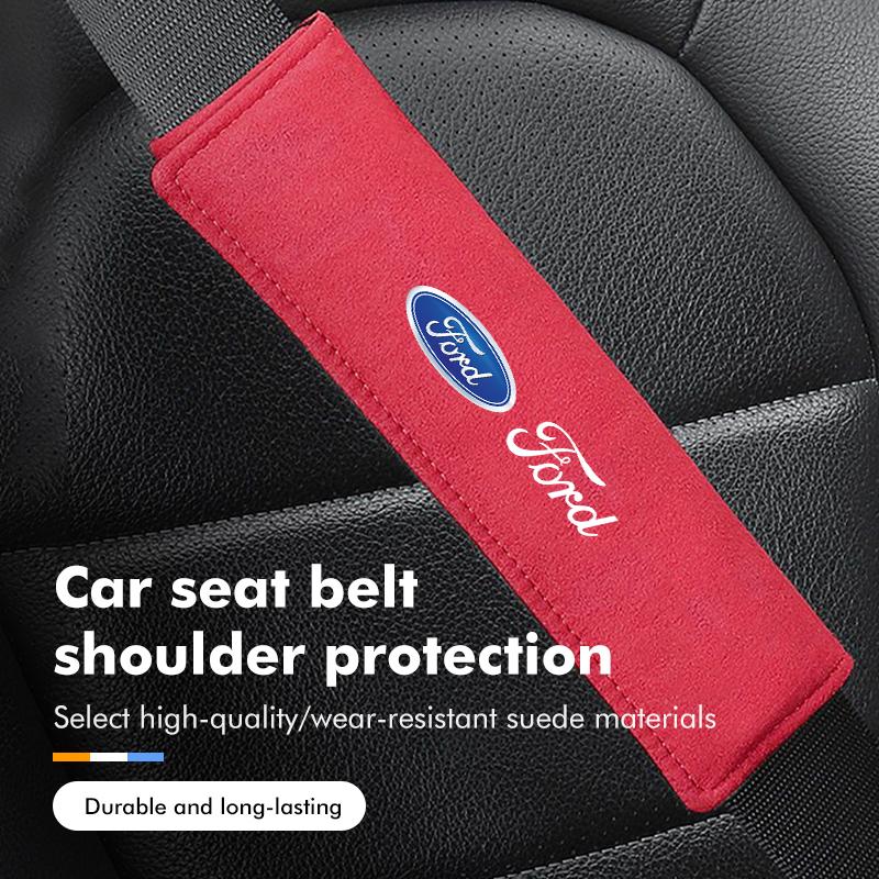 Soft Car Safety Belt Shoulder Cover Fatigue Relief Comfort Cushion For Ford Focus Mk2 Mk3 Mk4 Fiesta Ranger Mondeo S-MAX Kuga