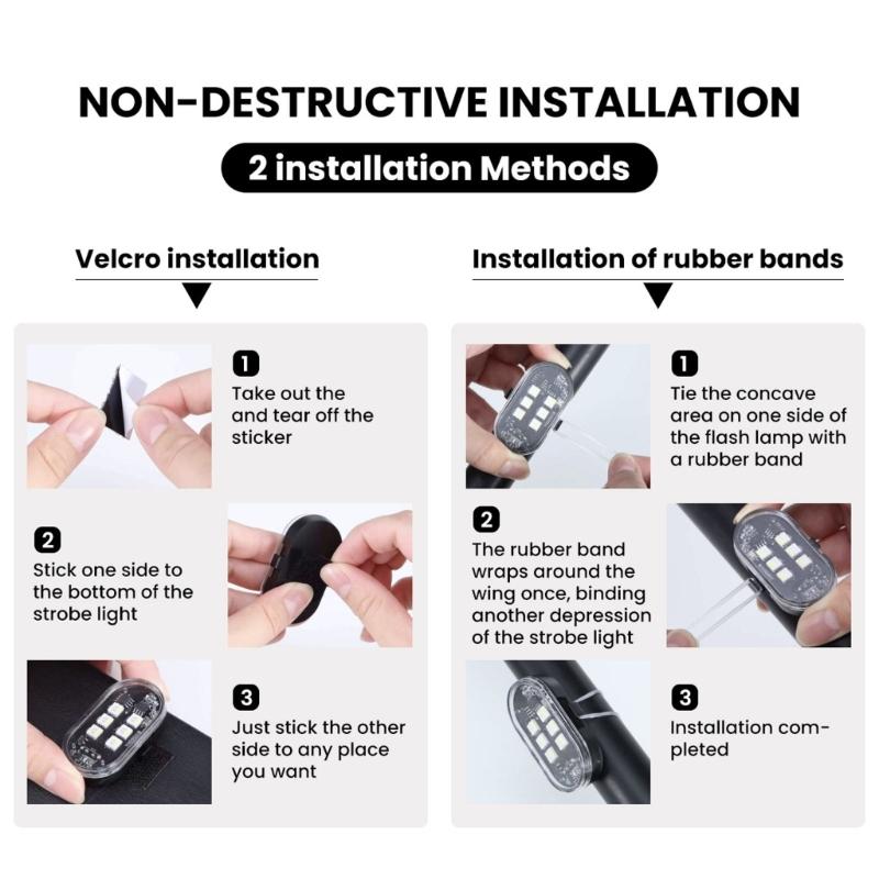 LED Warning Light Set with Wireless Remote For Personalization Waterproof Anti Vibration Strobe Light Easy Installation