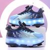 TUINANLE Barns Fritidssneakers Mellan Till Student Utomhus Led Fyrhjuliga Rullskridskor Självlysande Sneakers Skateboard USB-laddning
