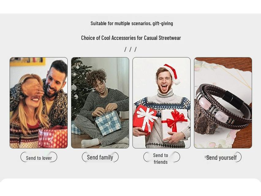 Men's Tiger Eye Woven Leather Bracelet - European & American Retro Style with Stainless Steel Handmade Jewelry.