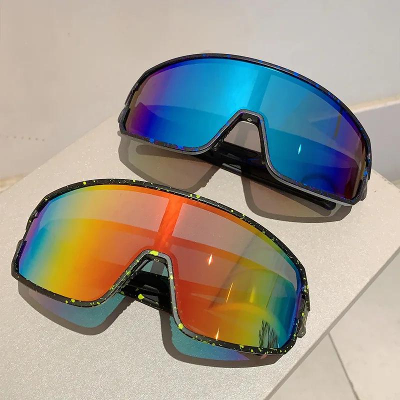 One Piece Sunglasses Women For Men Luxury Brand Designer Vintage Sun Glasses Punk Sport Riding Outdoor Goggle Uv400