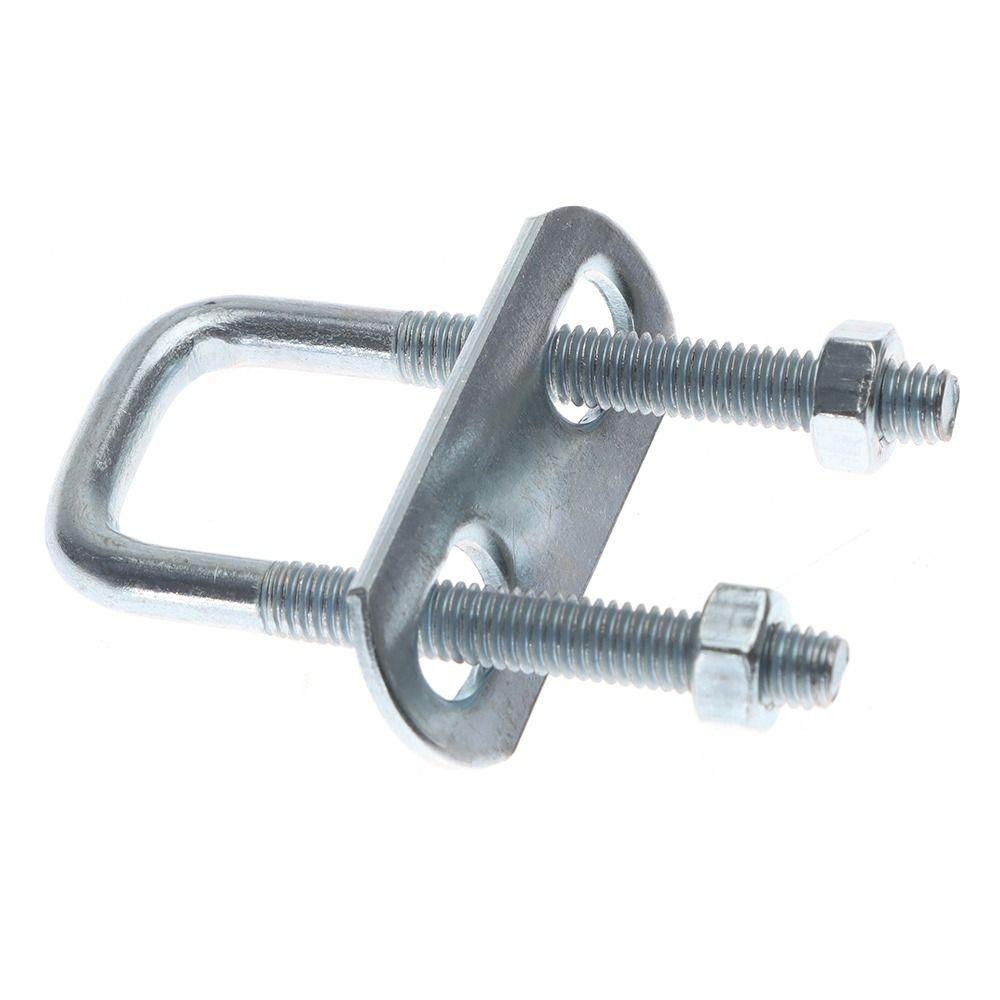 2Sets With Baffle Square Clamp Right Angle U-bolt Squa Bolt Durable Pipe U-clamp