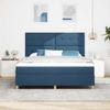 Boxspring Bed with Headboard Blue 180 X 200 Cm Fabric