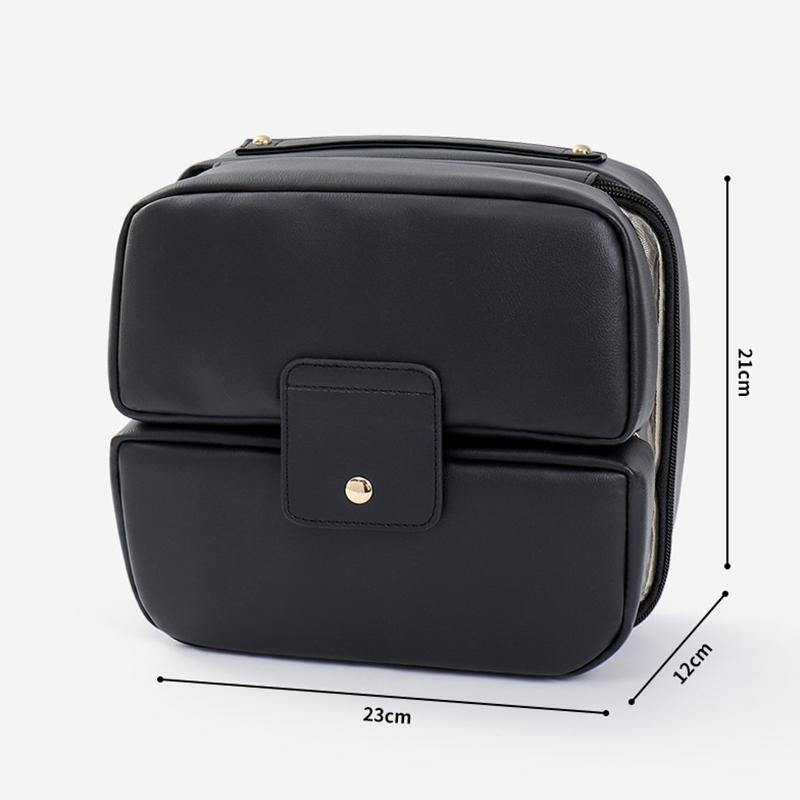 

Portable Foldable Makeup Brushes Cosmetic Tools Organizer Cosmetic Bag With Multiple Compartments Travel Toiletry Storage Pouch чёрный