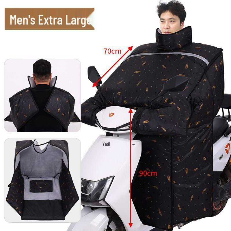 Extra großer, fleecegefütterter, winddichter und wasserdichter Winterschutz für Dreirad/Motorrad