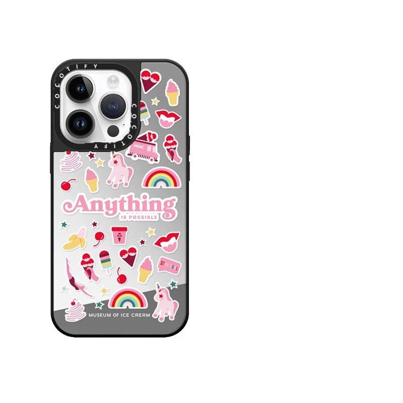 

Cherry Ice Cream Phone Case for IPhone 16 ProMax for Apple 15 Pro Creative Girl 14P Mirror 13 For Apple 16PROMAX
