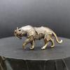 Retro Brass Armor Battle Tiger Office Desktop Brass Ornament Antique Model Tiger Ornament Creative Gift Home Decoration
