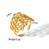 Yori New Stainless Steel Jewelry Minimalist Metal Golden 18 K PVD Plated Opening Ring for Women Waterproof Metal Jewelry