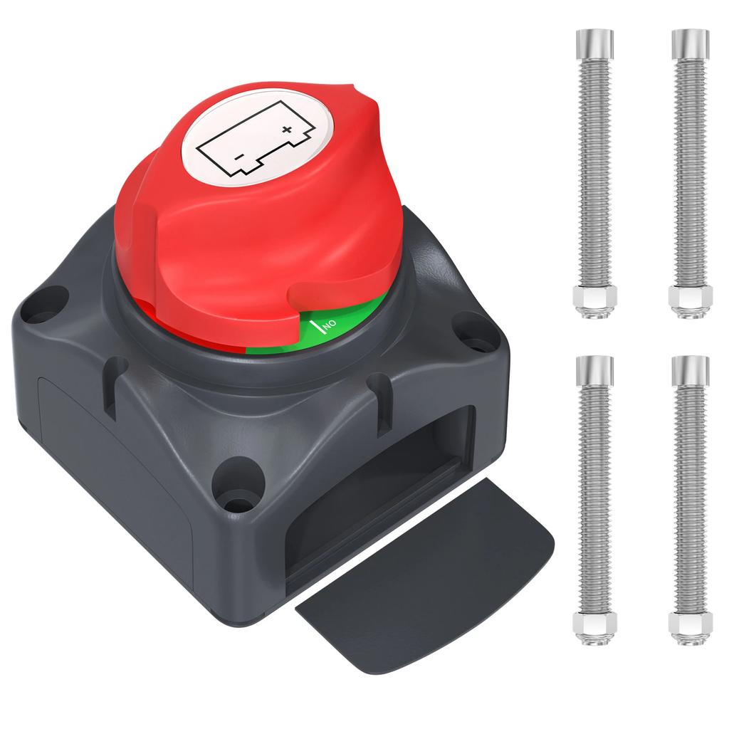 Auto Battery Disconnect Switch 12V 48V Marine Battery Switch Copper Battery Cut Off Switch for Camper Car Auto RV Marine Boat