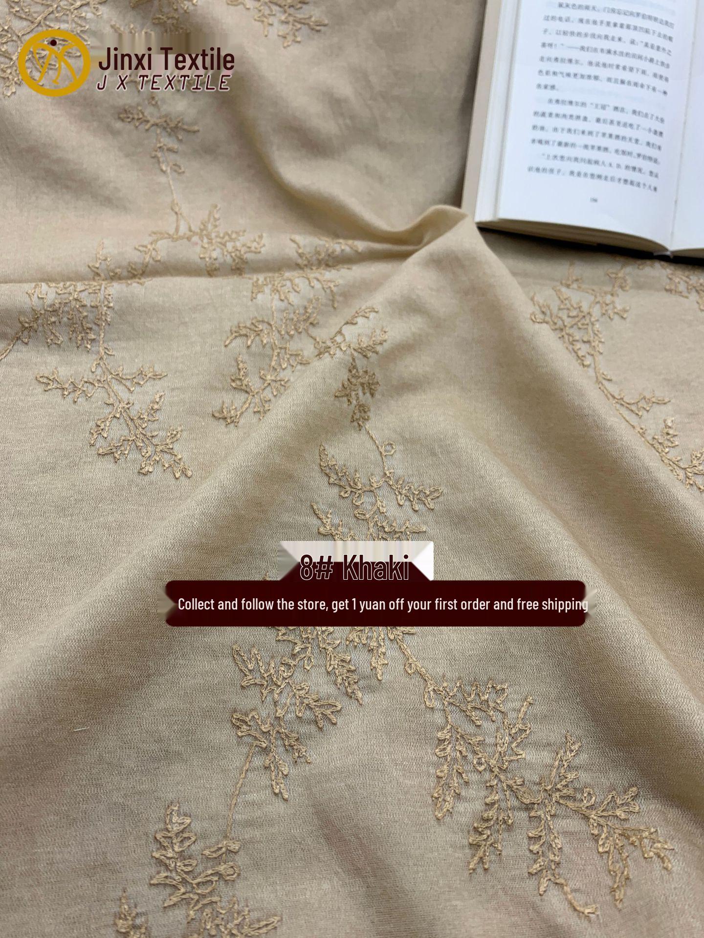 

Artistic Multicolor Gradient Tencel Embroidered Fabric Women s Breathable Dress Shirt for Sun Protection