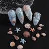 Shell Flowers Halobios Conch Starfish Carving Nail Silicone Template Mould Nail Art Diy Handmade Tool Small Beads Polymer Mold