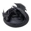 Dragon Guardian Jewelry Tray Coiled Dragon 3D Printed Figurine Holder for Study Desktop Decor Key Small Item Storage