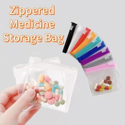 10-50PCS Mini Pill Dispenser Bags Protable Travel Jewel Pouch with Sliding Zipper Self-sealing Waterproof Storage Organization