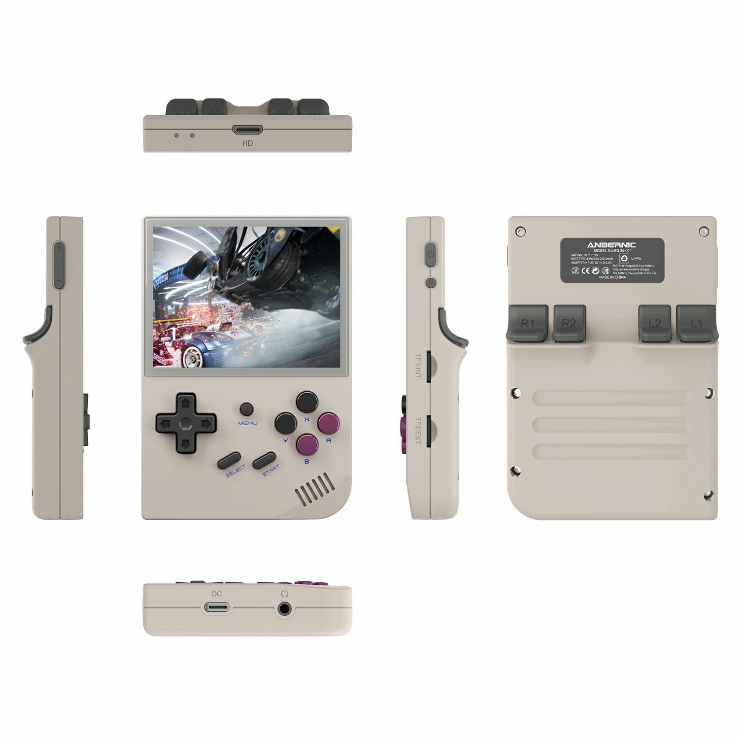 

AMPOWN RG35XX+ Upgraded 32G+128G Open Source Handheld Game Console Classic Retro Arcade Gaming Machine Grey