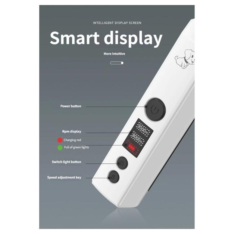 Electric Pet Nail Trimmer with Replaceable Head Efficient Nail Grinder for Dog Cats Grooming Nail Trimming Essential