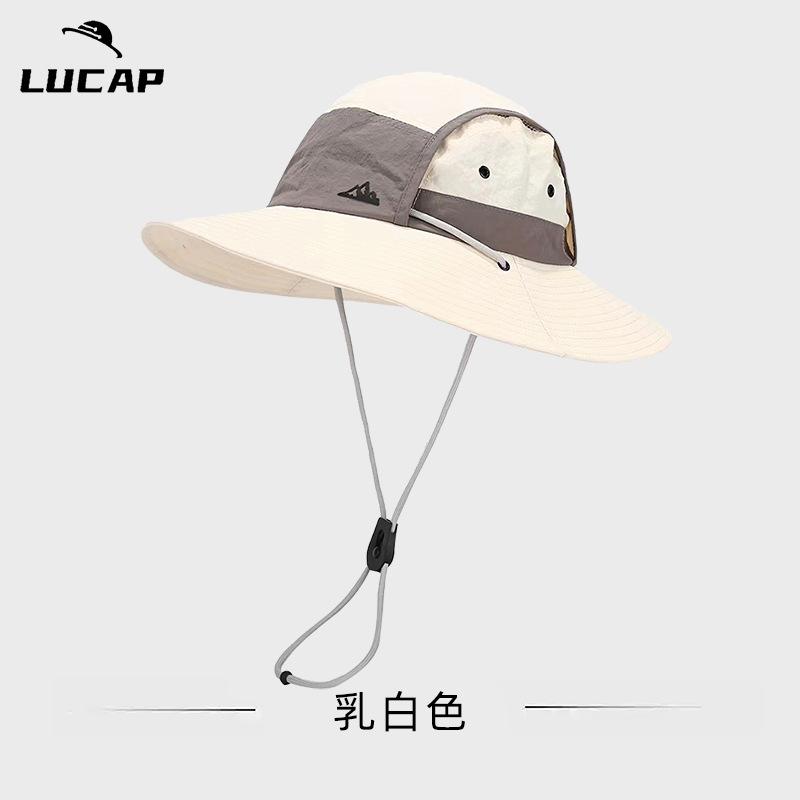 Quick-drying Eaves Color Matching Outdoor Sunscreen Mountaineering Hat Waterproof Windproof Bucket Hat Men's Outdoor Camping Sun Hat