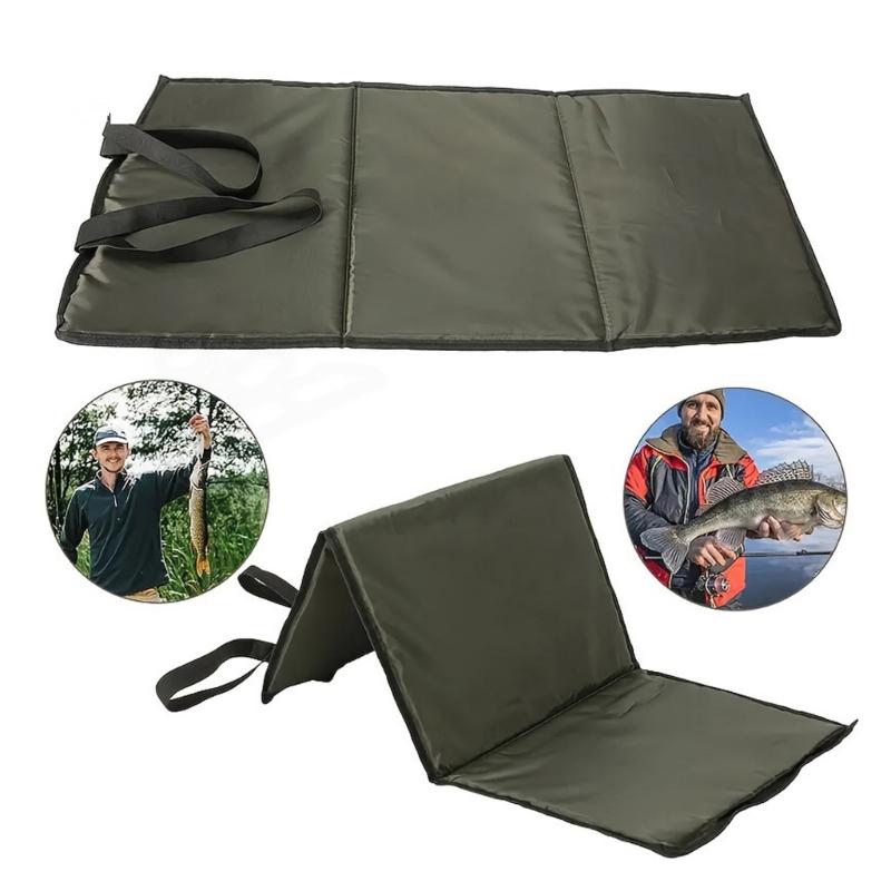 Water Resistant Foldable Fishing Mats Multipurpose Sponges Pad Outdoor for Anglers Includes Baits Dispenser Tool
