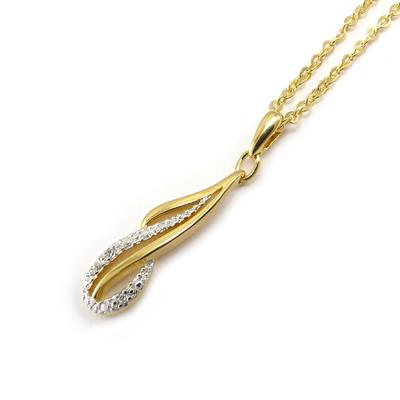 [K6379] - 2-tone 'Scarlett' Gold Plated Necklace