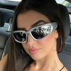 New Y2K Sports Punk Sunglasses Women Men Square Goggle Luxury Brand Sun Glasses UV400 Colorful Mirror Fashion Eyewear