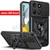 Funda for Honor 200 Smart Case Slide Camera Lens Ring Stand Holder Shockproof Phone Cover for Honor 200 Smart 5G Capa