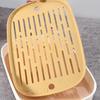Baijie Large Rectangular Double-Layer Plastic Tea Tray