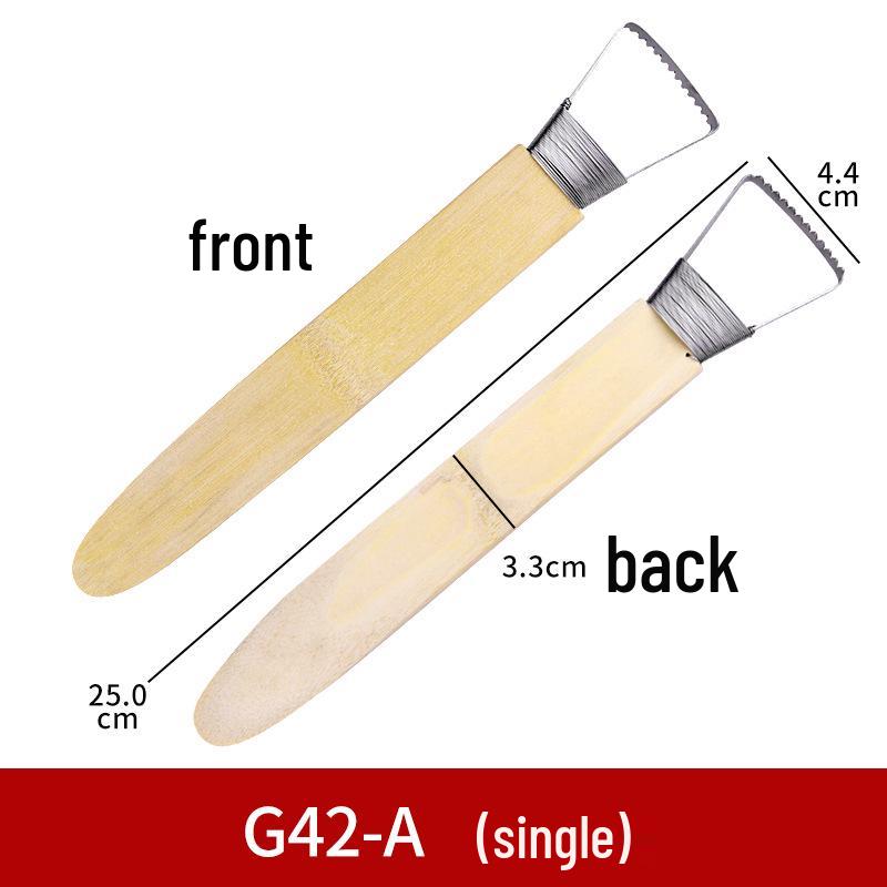 Bamboo Tooth Large Clay Scraper for Sculpting Pottery and Buddha Statue Finishing