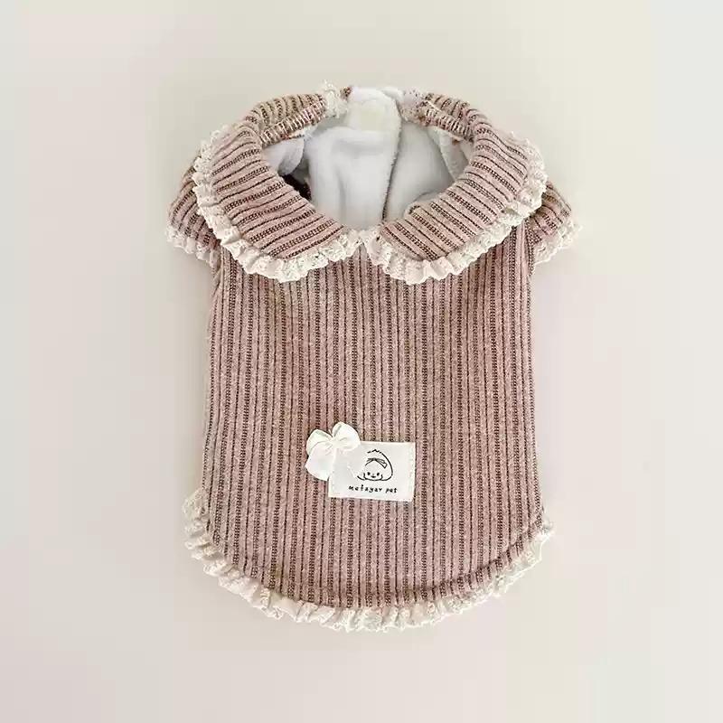 

Small Dog Costume Shirt Winter Pet Apparel Cat Puppy Coat Yorkshire Terrier Pomeranian Shih Tzu Maltese Clothing Doggie Clothes XXS кавовий