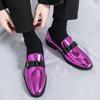 Fashion 2025 Fashion Trends Mens Loafers Business Leather Shoes Brand Elegant Shoes Slip on Man Casual Work Flat  Classic Low-heel Shoes