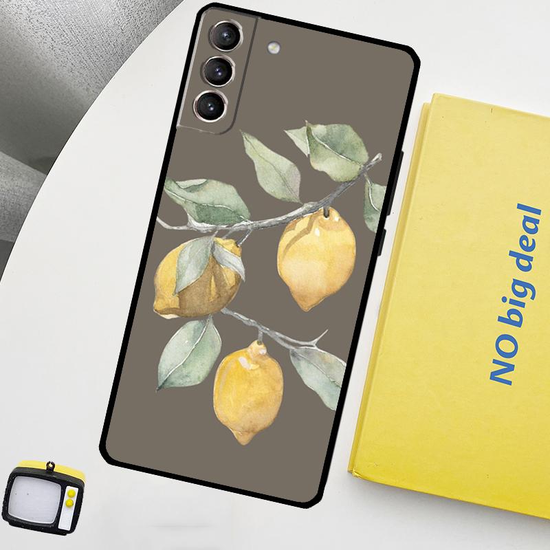Lemon Fruit Phone Case For Samsung Galaxy S25 Ultra S21 S22 S23 S24 Ultra S9 S10 S20 Plus S25 FE Cover