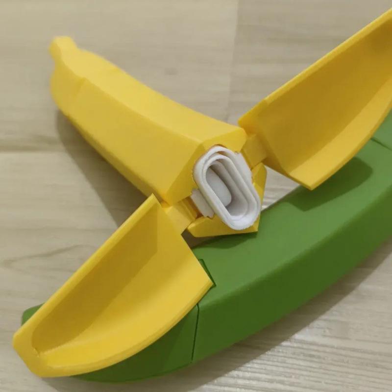 Cross-Border Banana Double-Action Telescopic Knife: 3D Printed Creative Toy Gift