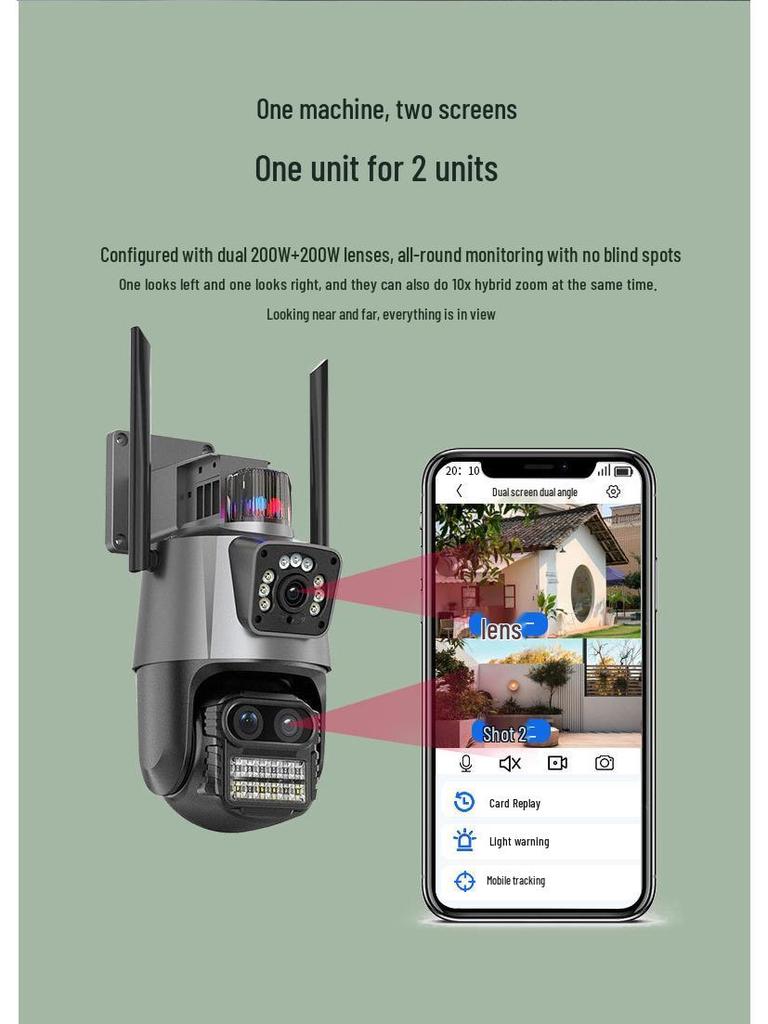 Yoosee 9MP 10x Zoom 4G Außenüberwachungskamera mit Zwei-Wege-Audio