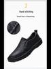 2022 Spring/Autumn Men's Handmade Casual Leather Shoes - Soft Leather, Soft Sole, Perfect for Middle-aged Dads