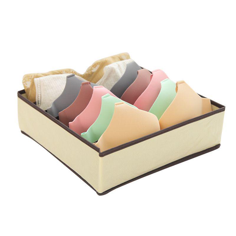 Cotton Linen Storage Box for Underwear, T-Shirts, Pants, Socks, and Bras - Dormitory Organizer