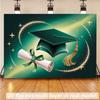 2D Graduation Mortarboard & Scroll Backdrop for College & High School Grad Party Decor