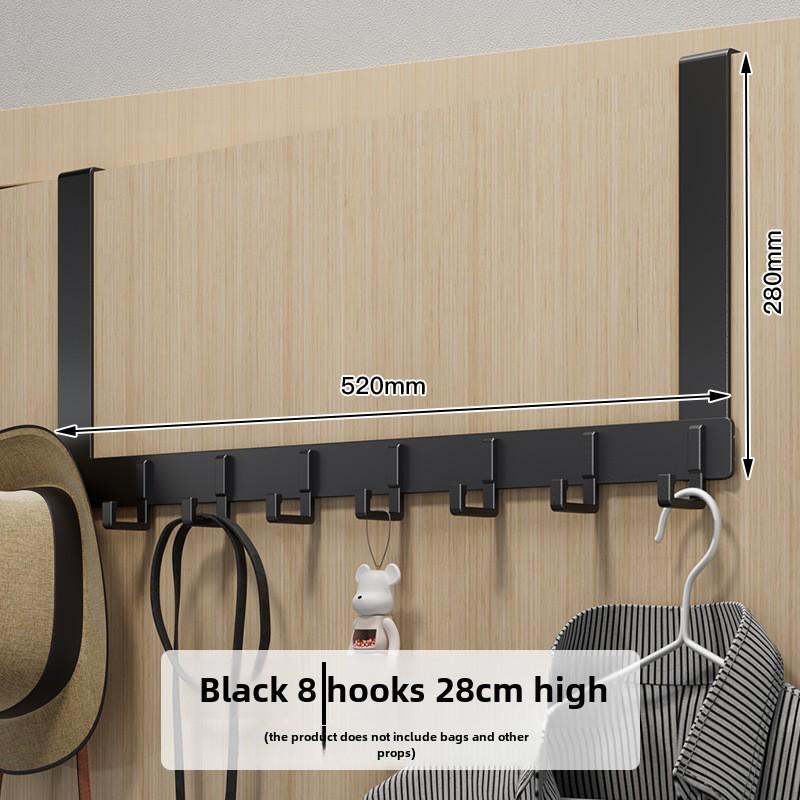 Punch-Free Over-the-Door Coat Rack & Wall-Mounted Hook Organizer