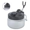 Airbrush Cleaning Pot  Glass Steel and Plastic Made Paint Cleaning Jar(Cleaning Pot Three pcs)